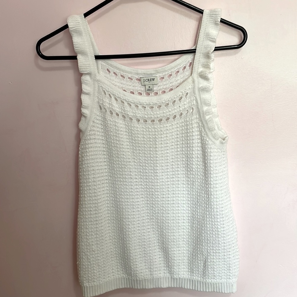 J. Crew white knit top
